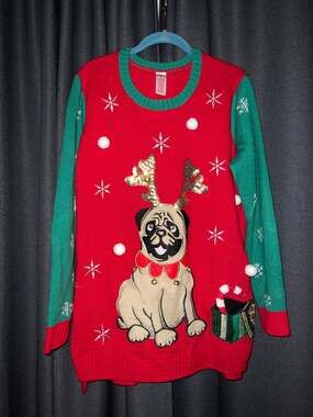 Ugly Christmas Sweater Xmas Size 2X Dog